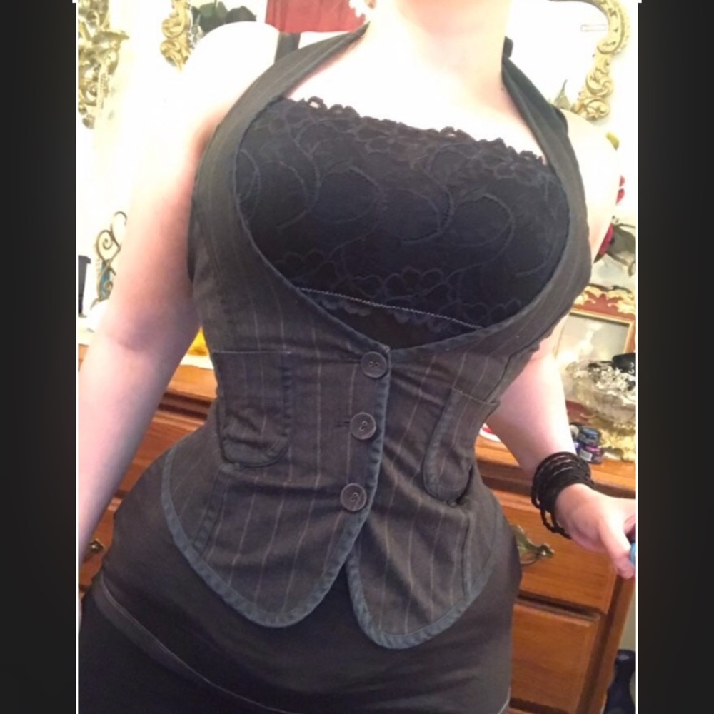 Goth Victorian Steampunk Bustier Vest